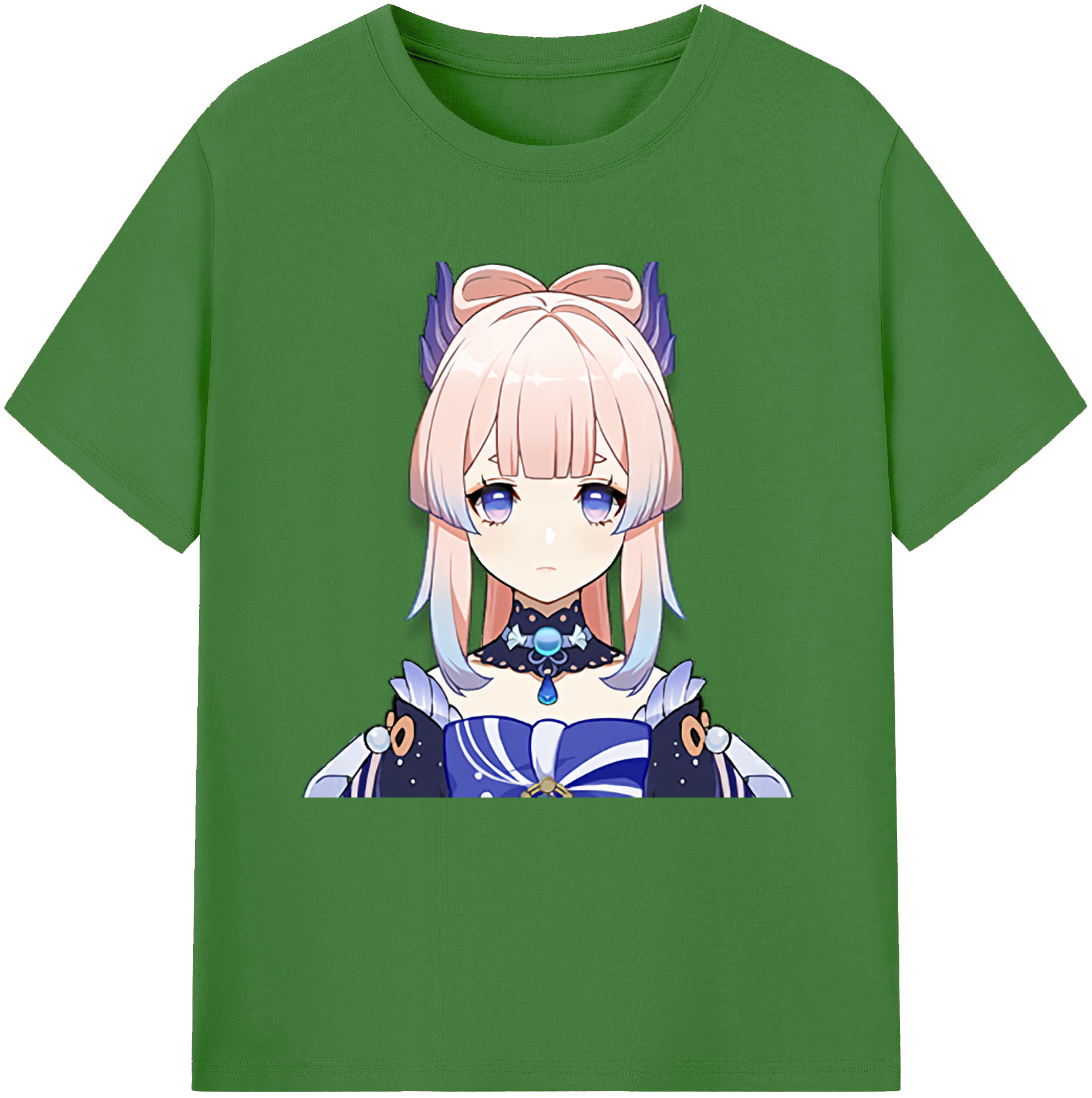 げんし神 珊瑚宮心海 サンゴノミヤ・ココミ genshin Sangonomiya Kokomi レディースカジュアルプリントTシャツ（綿100％）
